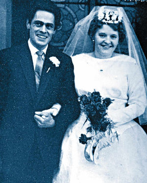 Graham and Sylvia's wedding day
