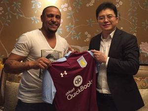 Supporting image for story: Tony Xia jokingly reveals Brazil legend Roberto Carlos as latest Aston Villa signing