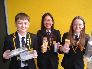 Supporting image for story: Students win £10,000 for school