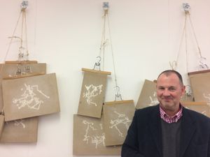 Supporting image for story: Artist sweeps up his collages