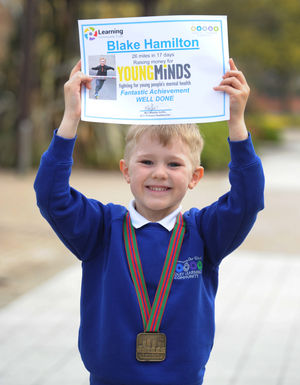 Blake raised more than £800 for charity