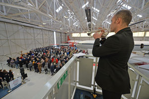 Mark Hill plays the cornet