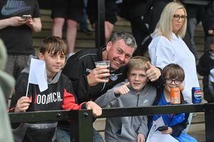 These lovely Hednesford Town fans couldn't wait for the match to get started
