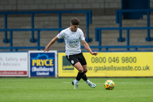 Steffan Jones brings the ball up the wing (Kieran Griffin)