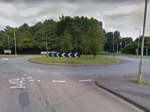 Supporting image for story: Car ends up on roof in A49 crash in Whitchurch