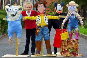 Supporting image for story: Cannock primary school creates creative scarecrows ahead of knitting festival