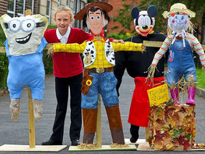 Supporting image for story: Cannock primary school creates creative scarecrows ahead of knitting festival