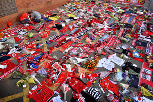 Hundreds of tributes have been left at the Banks's Stadium