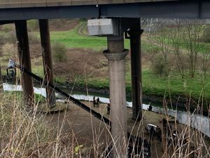 Supporting image for story: Film crews spotted under Black Country motorway bridges for Steven Knight's new six-part drama 