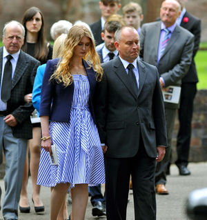 Lydia and Peter Wilkinson emerge from the church