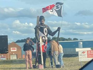 Supporting image for story: Figure on Netherton island dressed up for special occasion on Black Country Day