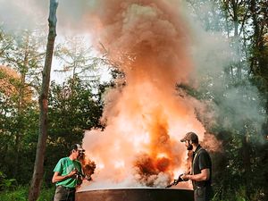 Supporting image for story: Charcoal-making fuels imagination at Ironbridge festival