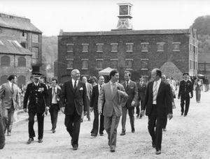 HRH Prince Charles at the Coalbrookdale Museum of Iron in July 1979