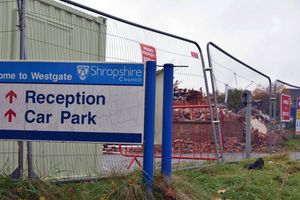 The former Bridgnorth District Council building being demolished. Photo: Eddie Brown