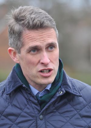 Gavin Williamson joined campaigners to walk from Codsall Community High School to Perton to highlight the alleged dangers of the route