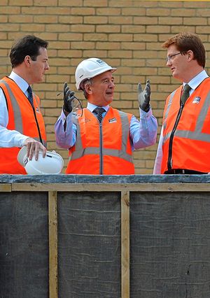 Terry Morgan talks to George Osborne and Danny Alexander 