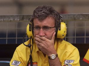 Eddie Jordan in his team's Formula One livery