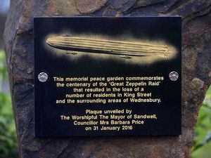 Supporting image for story: IN PICTURES: Zeppelin raid dead honoured with plaque