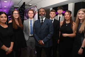 BUSINESS COPYRIGHT NATIONAL WORLD TIM STURGESS 13/11/24.  Ladder for the Black Country  Apprentice Awards 2024 .The Richardson Suite at West Bromwich Football Club. Pictured, Higgs.