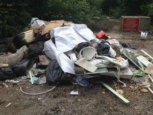 Supporting image for story: Fly-tippers dump rubbish in Walsall yards from prosecution warning sign