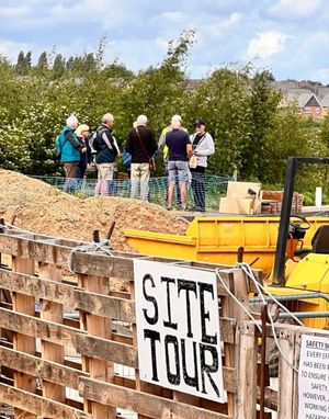 Visitors were given a tour of the site to see the great work that has taken place