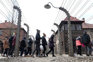 Students were taken on a tour around Auschwitz I