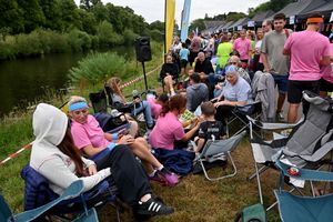 The riverbank was packed with eager rowers and their supporters at the Severn Hospice Dragon Boat Festival