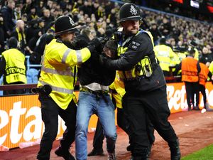 Supporting image for story: Two away fans arrested after broken seats thrown during Villa Park disorder