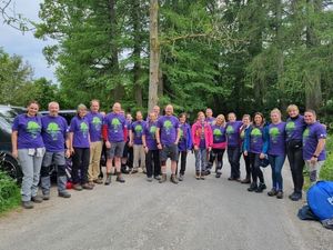 Members of Staffordshire Police before climbing Ill Bell