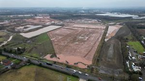 Aerial pics over the West Midlands Interchange development near Coven.