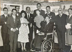 Dignitaries at a previous Llandrindod Wells Art Club exhibition