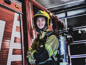Supporting image for story: All-action Oswestry firefighter will run town 10k in full firefighting gear for a good cause