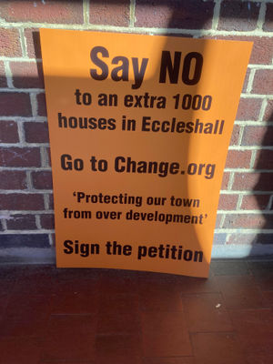 A Poster On Display At The Meeting At Eccleshall Community Centre. Photo by Staffordshire LDR Kerry Ashdown. Free for use by all LDRS partners
