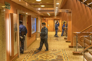 Onboard the Diamond Princess. Photo: David Abel/Facebook