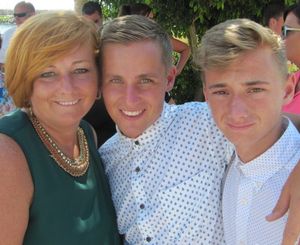 Suzy Richard set up the charity Smile For Joel in memory of her son Joel (middle)