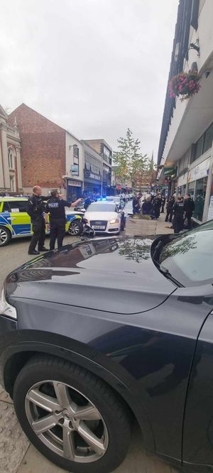 The incident in Claremont Street. Photo: Ford Edwards