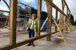 Owner Ben Reeves on the site as re-building work starts