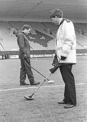 Metal detectors on the pitch