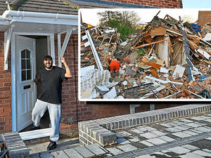 Supporting image for story: Home at last: Gas blast neighbours return to house more than a year after explosion