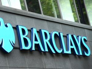 A Barclays bank sign