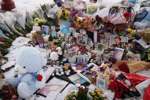 Floral tributes to singer Liam Payne at a memorial in West Park in his hometown of Wolverhampton. The funeral of the One Direction star will be held today in the Home Counties. Picture date: Wednesday November 20, 2024