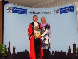 Maggie Love received the lifetime achievement award from the mayor, Councillor David Vasmer.