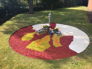 Part of the fire station's winning gardens