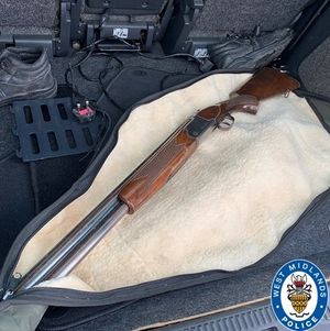 The double-barrelled shotgun recovered