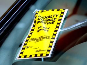 A penalty charge notice on a car windscreen in Nottingham