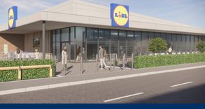 A 3D image of a proposed new Lidl store in Bicton Heath, Shrewsbury. Picture: Lidl