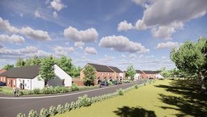 An artist's impression of proposed homes south of Newcomen Way, Woodside, Telford.