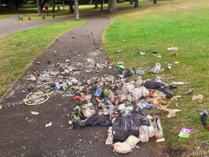 Supporting image for story: 'Unbelievable': Volunteers disgusted at fly-tip on Walsall park path
