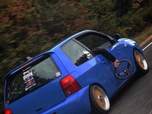 Supporting image for story: Modified VW driver crashes just weeks after posting a picture of himself driving without a steering wheel