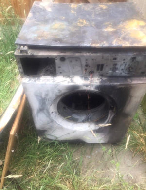 Emma's dryer after the fire